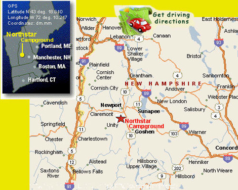 Northstar Campground Direction Map